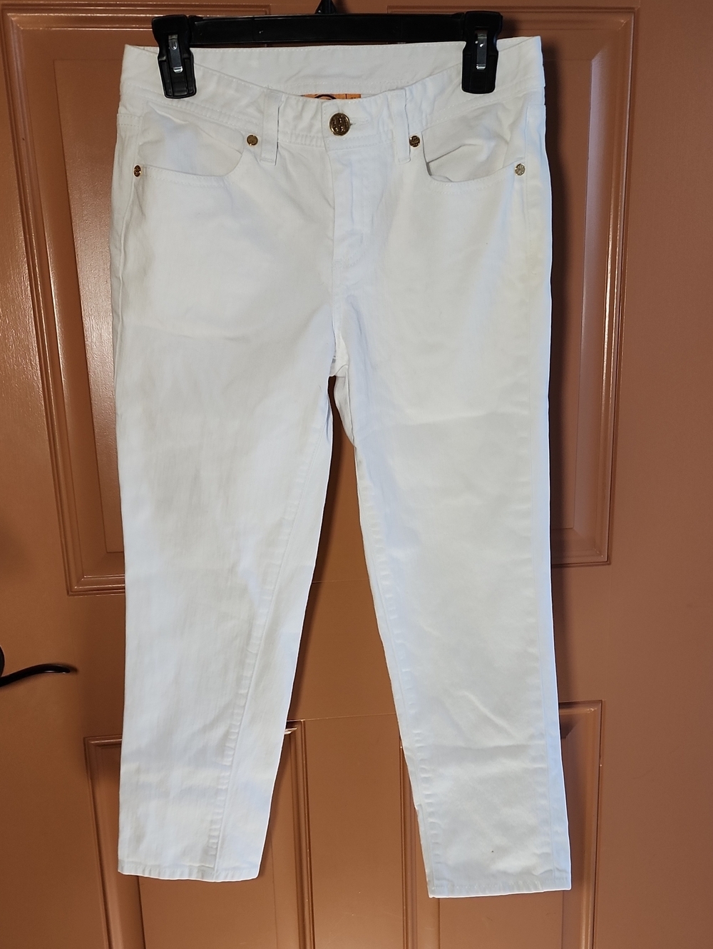 Tory Burch White Slim Crop Jeans